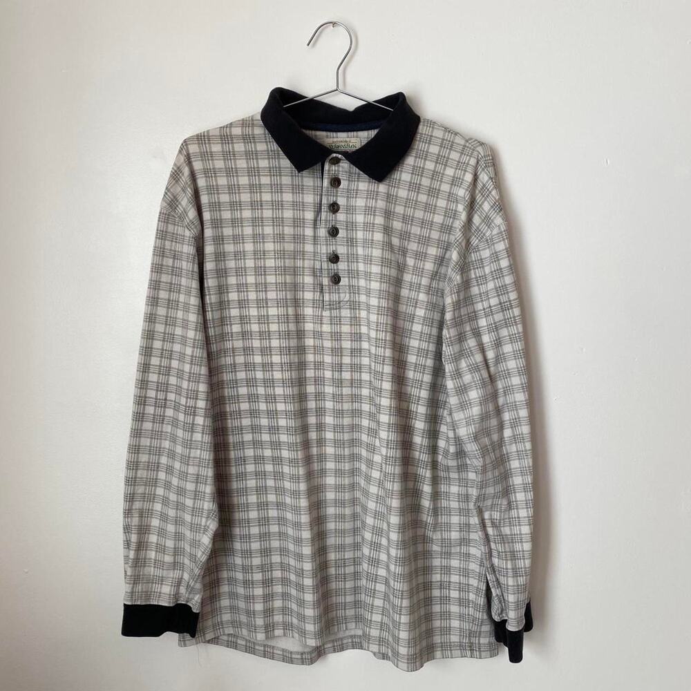 Vintage St Johns Bay Plaid Polo Shirt Men's XL
